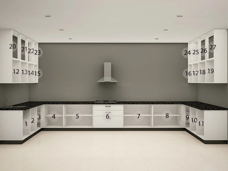 Cosa U-Shaped Modular Kitchen